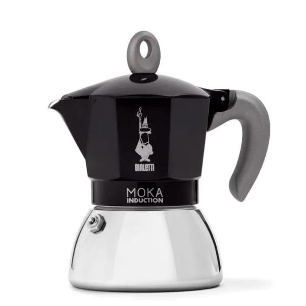 Cafetera Moka Inducción 4 Tazas Negra Bialetti en Fanatico Café