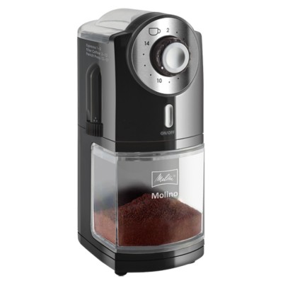 Black Electric Coffee Grinder en Fanatico Café