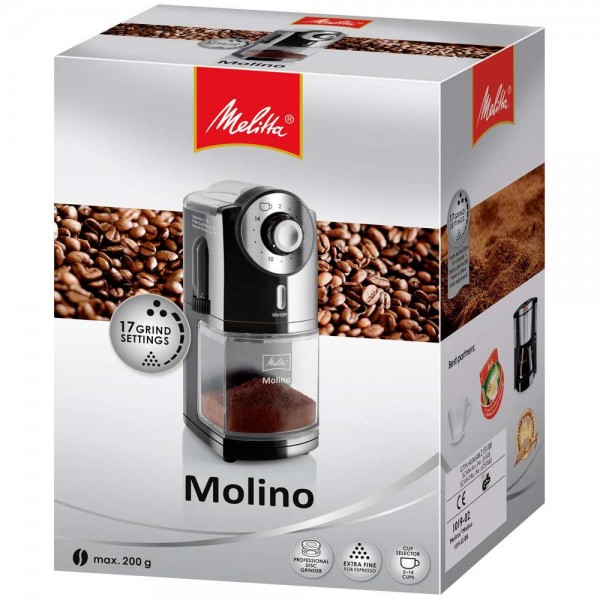 Black Electric Coffee Grinder en Fanatico Café