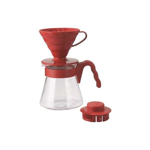 V60 02 Coffee Server Set Red Hario en Fanatico Café