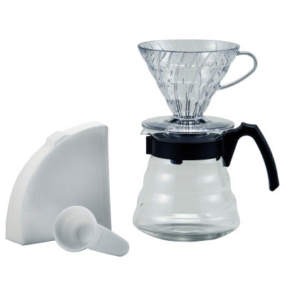 Cafetera V60 Negra Hario en Fanatico Café