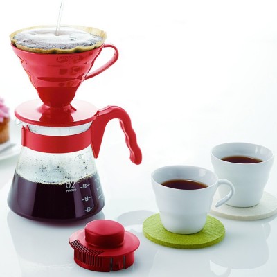 V60 02 Coffee Server Set Red Hario en Fanatico Café